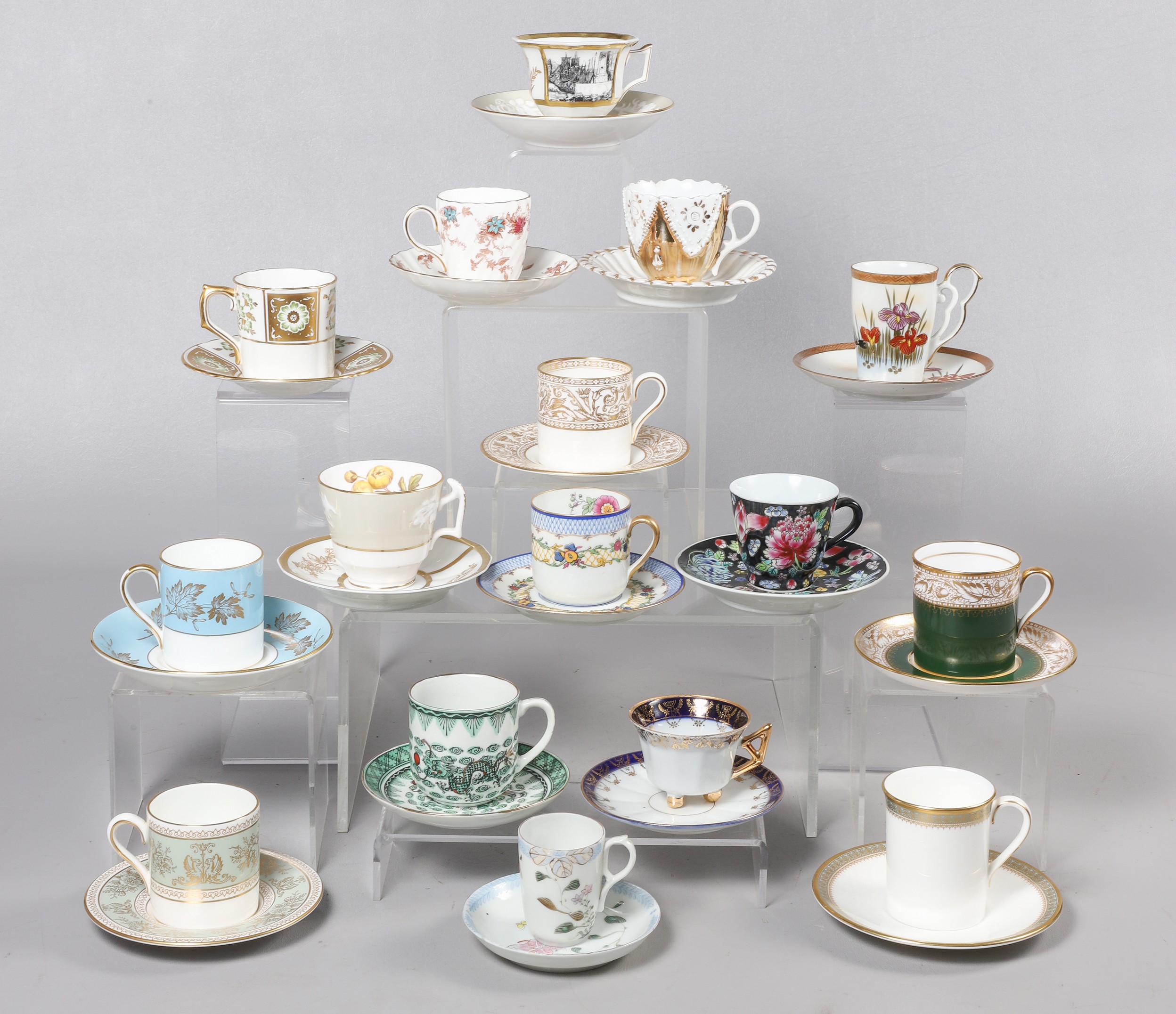 (16) Porcelain demitasse cups &