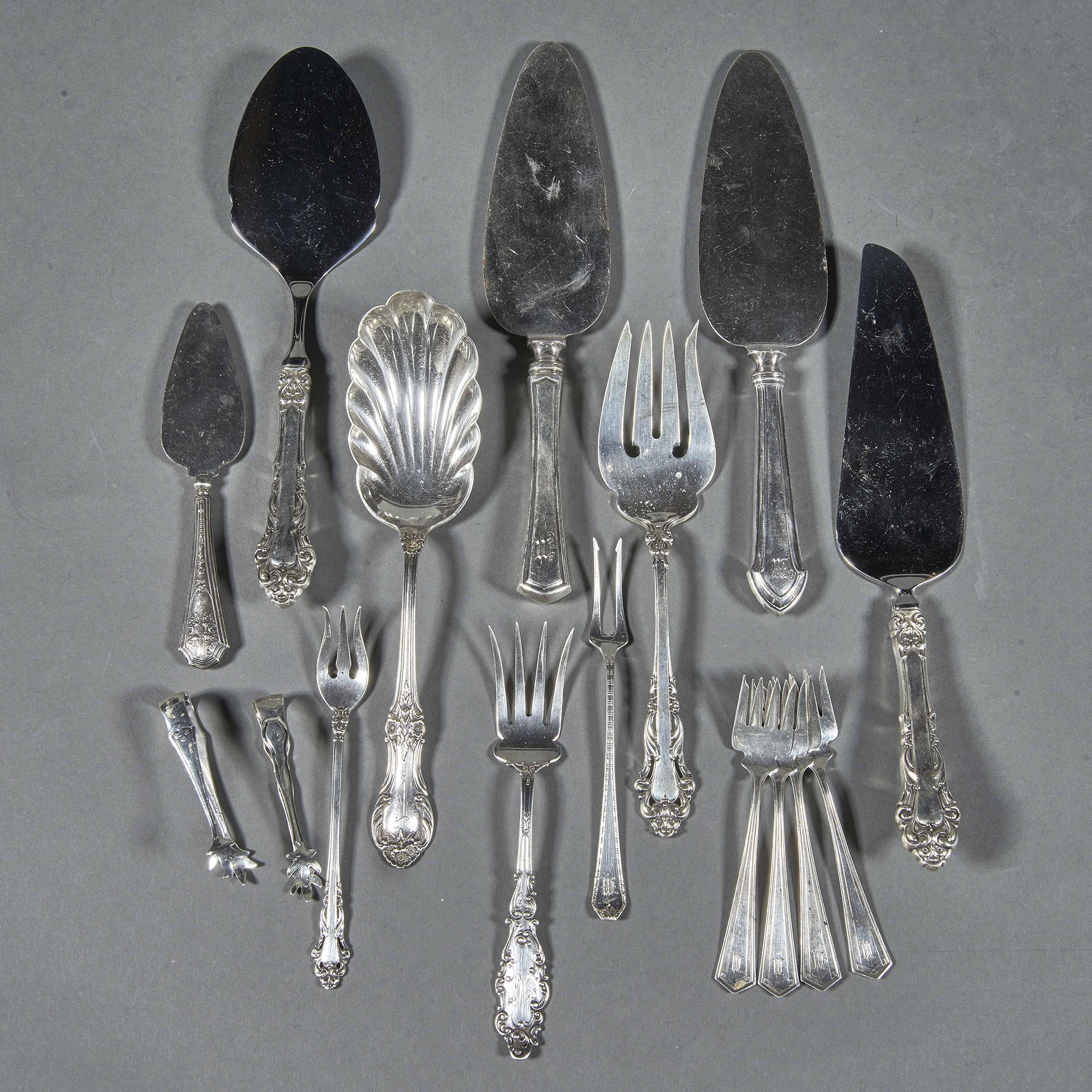 (16) REED & BARTON MEAT FORK;