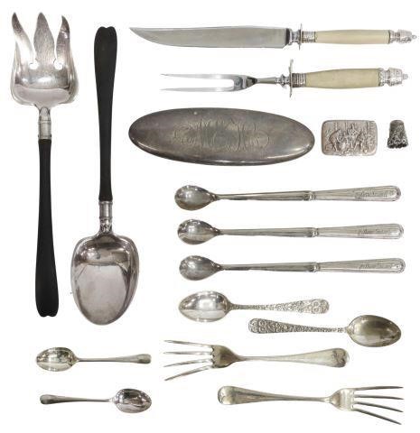 (16) SILVERPLATE FLATWARE, BRUSH,