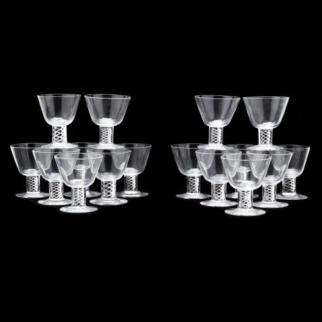 (16) STEUBEN AIR TWIST COCKTAIL