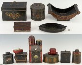 16 TOLEWARE ITEMS, INCL. CENTE