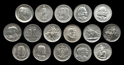 16 U.S. commemorative silver half