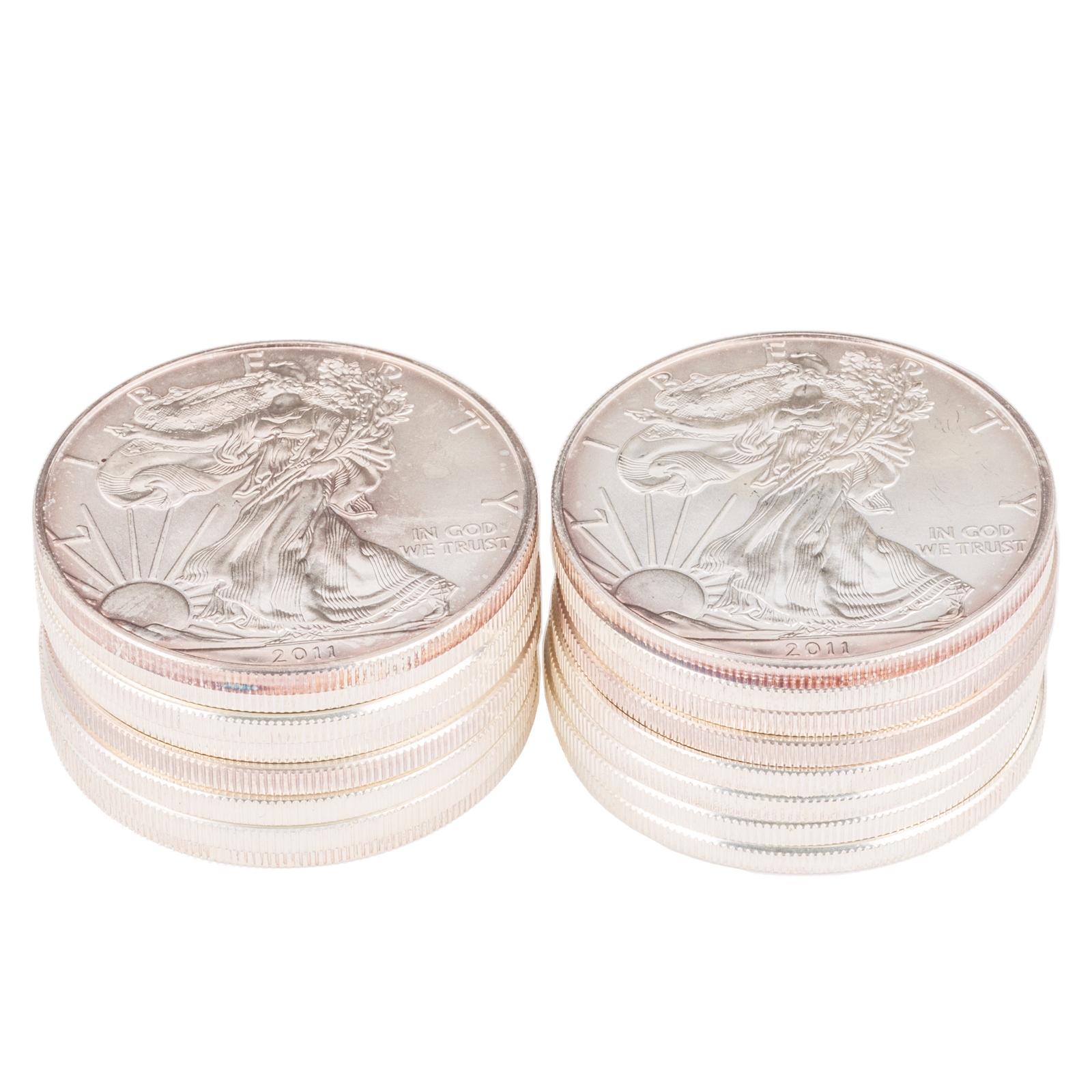 16 US SILVER EAGLES, VARIOUS