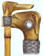 160. STAG HORN DOG DAY CANE -C