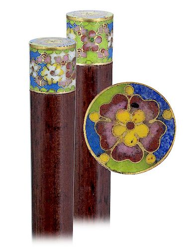 163. CLOISONNé ENAMEL DRESS CANE