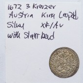1672 AUSTRIAN 3 KREUZER - KING