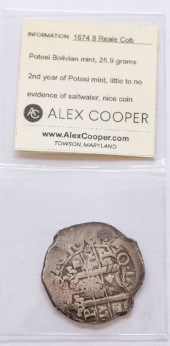 1674 8 REALE SILVER COB - POTO