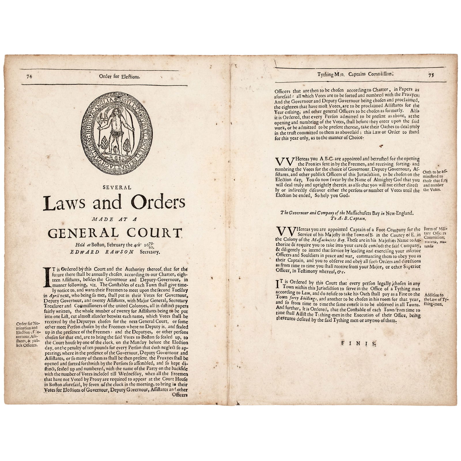 1679 MASSACHUSETTS BAY HISTORIC
