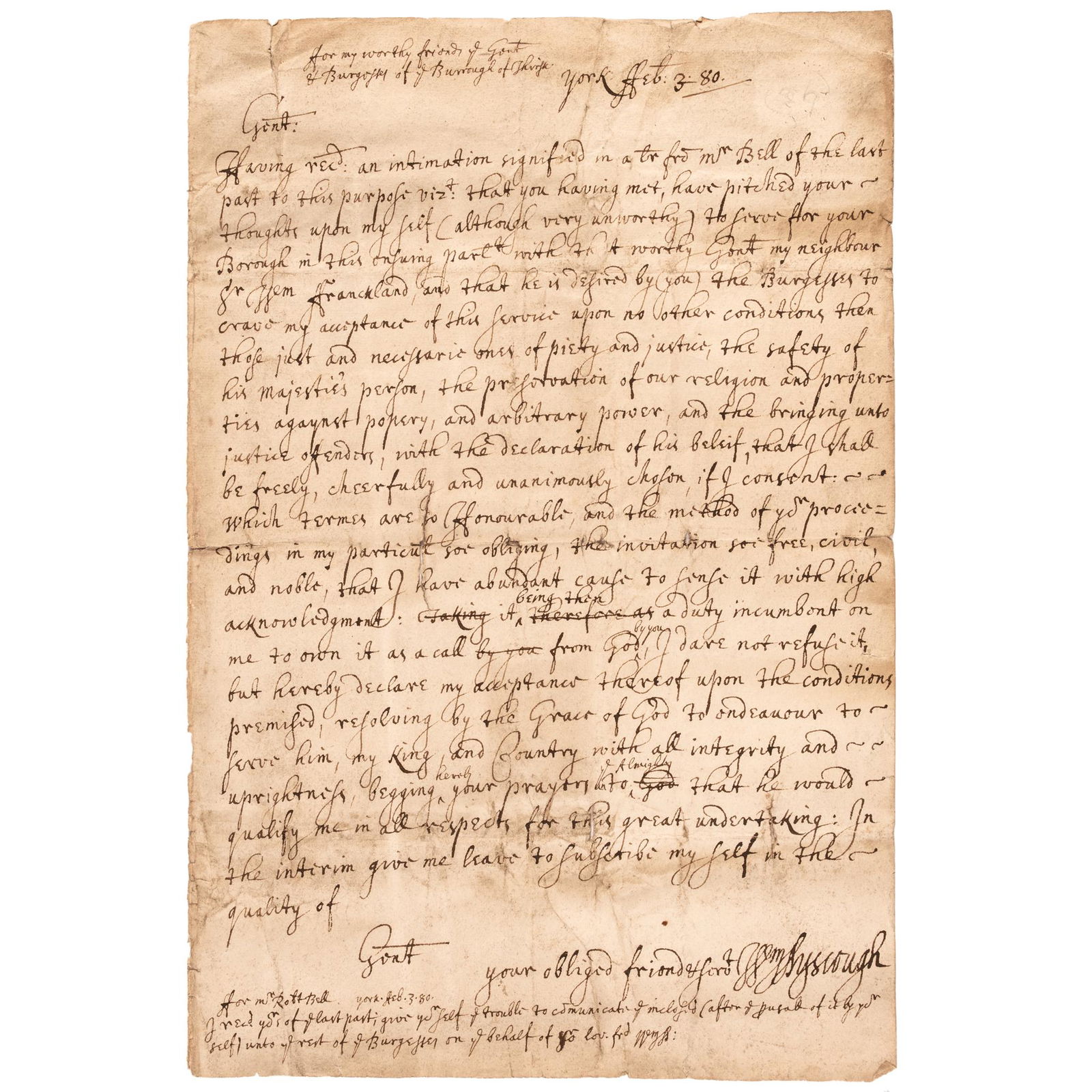 1680 WILLIAM AYSCOUGH ALS AS