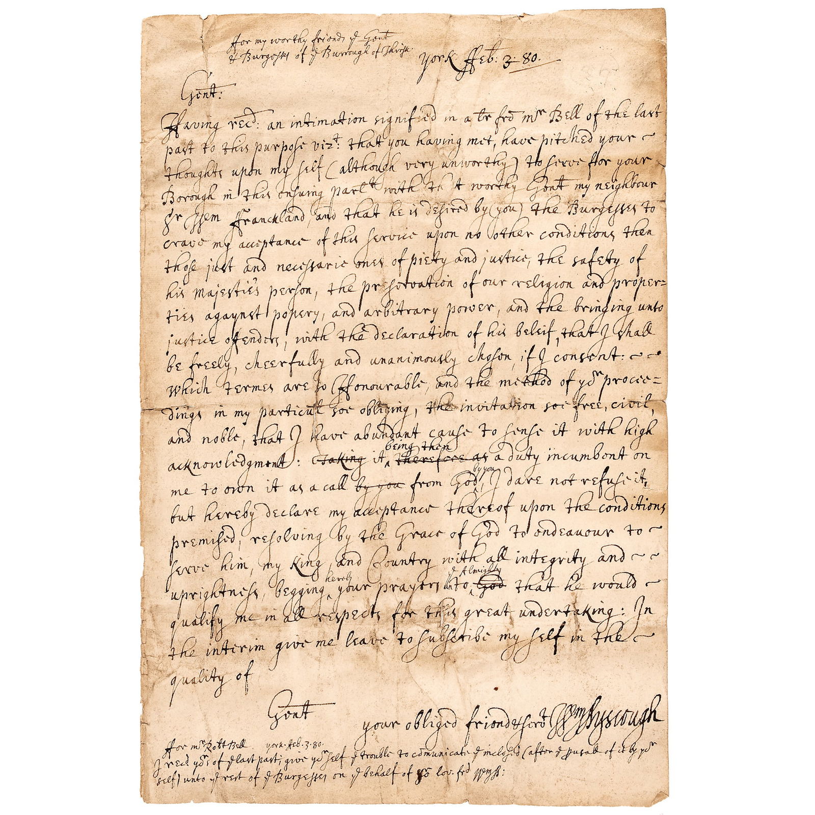 1680 WILLIAM AYSCOUGH ALS AS