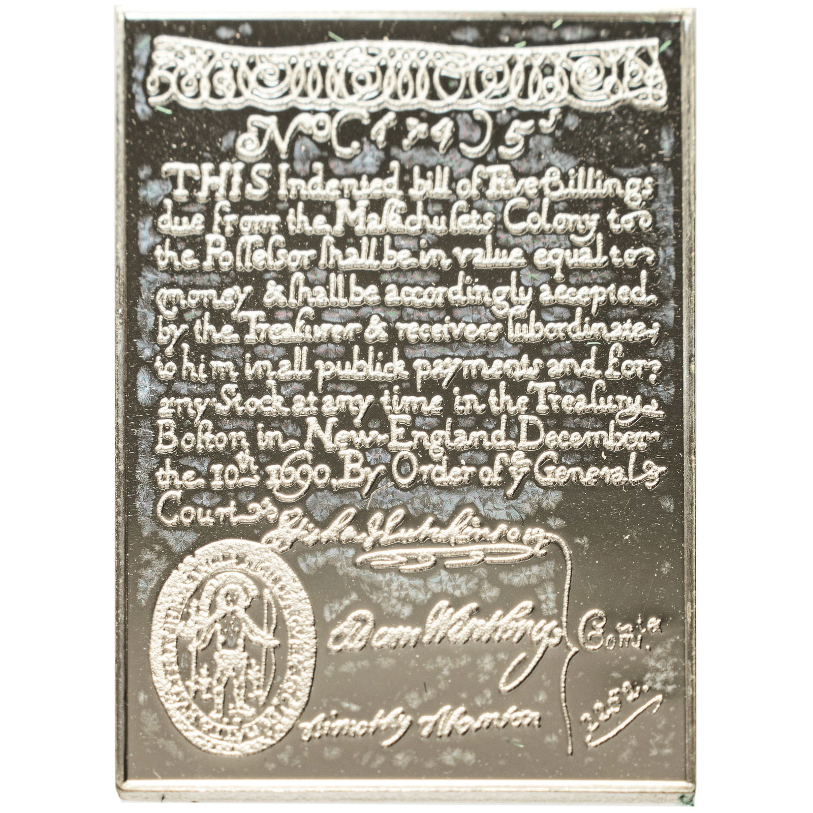 1690 MA. 5 SHILLINGS STERLING