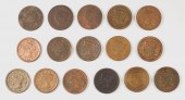 16PC. 1825-1852 LARGE CENT COI