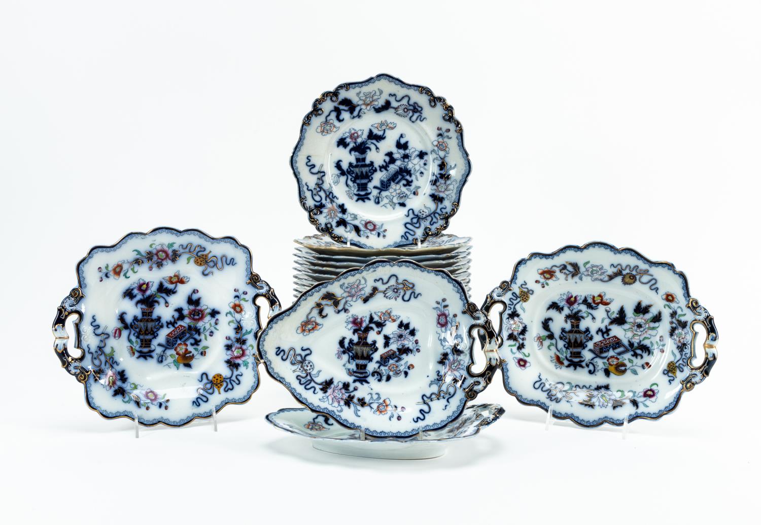 16PC CHINESE MOTIF IRONSTONE