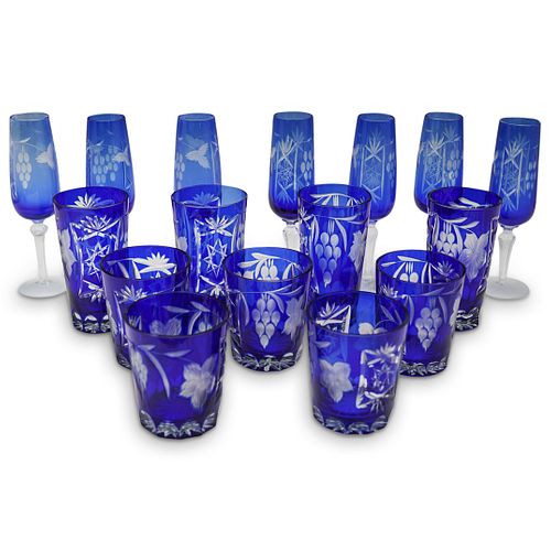 (16PC) CZECHOSLOVAKIA COBALT