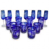 (16PC) CZECHOSLOVAKIA COBALT C