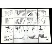 16pc David Hockney Faxed Paper