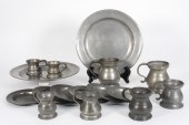 16PC ENGLISH PEWTER MEASURING