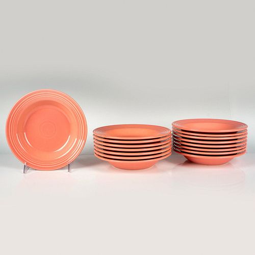16PC FIESTA ROSE LARGE RIM SOUP