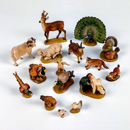 16PC HOLZSCHNITZEREIEN WOOD