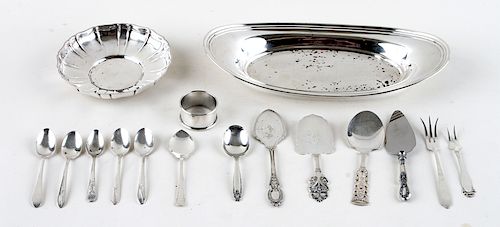 16PC. STERLING & SILVERPLATE