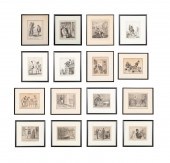 16PCS AFTER HONORE DAUMIER, B&