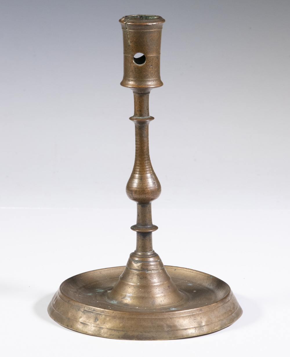 16TH C. BRASS CANDLESTICK Late