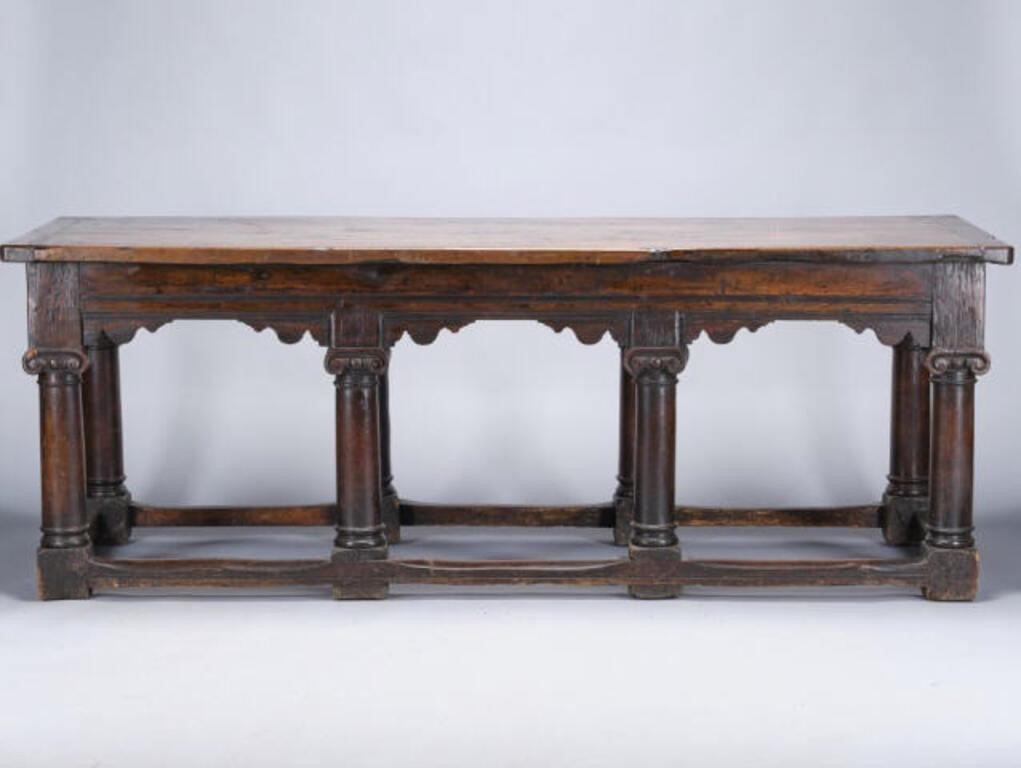 16TH C. JACOBEAN OAK REFECTORY
