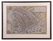 16TH C. MAP OF AMSTERDAM BY BR