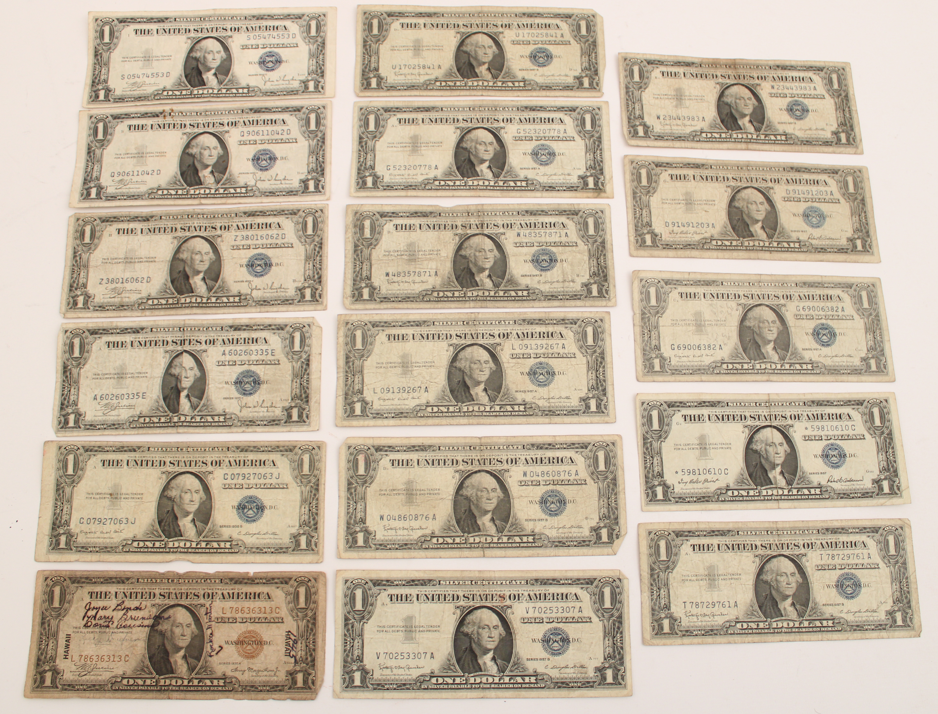 17 AMERICAN ONE DOLLAR SILVER