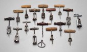 17 assorted corkscrews: 12 wit