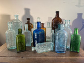 17 ASSORTED MEDICINE BOTTLES,