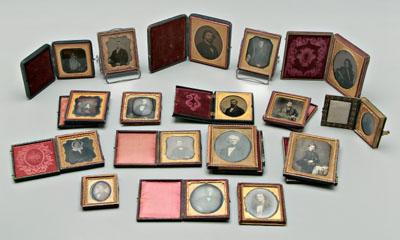 17 early photographs, 17 cased