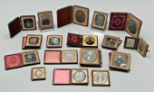 17 early photographs, 17 cased