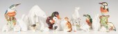 17 HEREND ANIMAL FIGURES, NATU