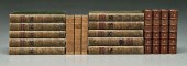 17 leather bound books: set of