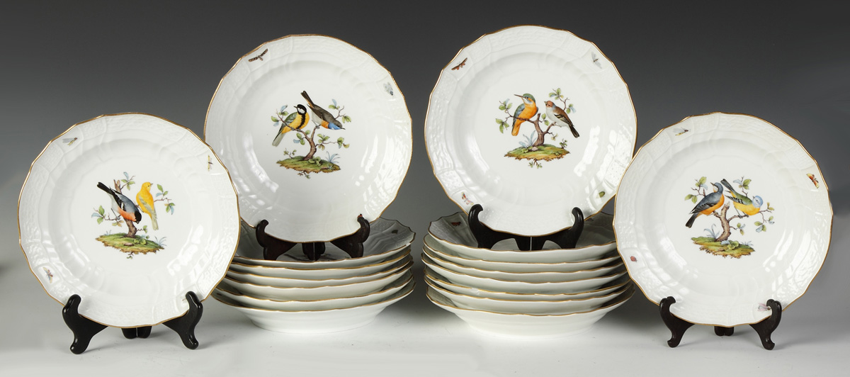 17 Meissen Soup Dishes 19 cent.