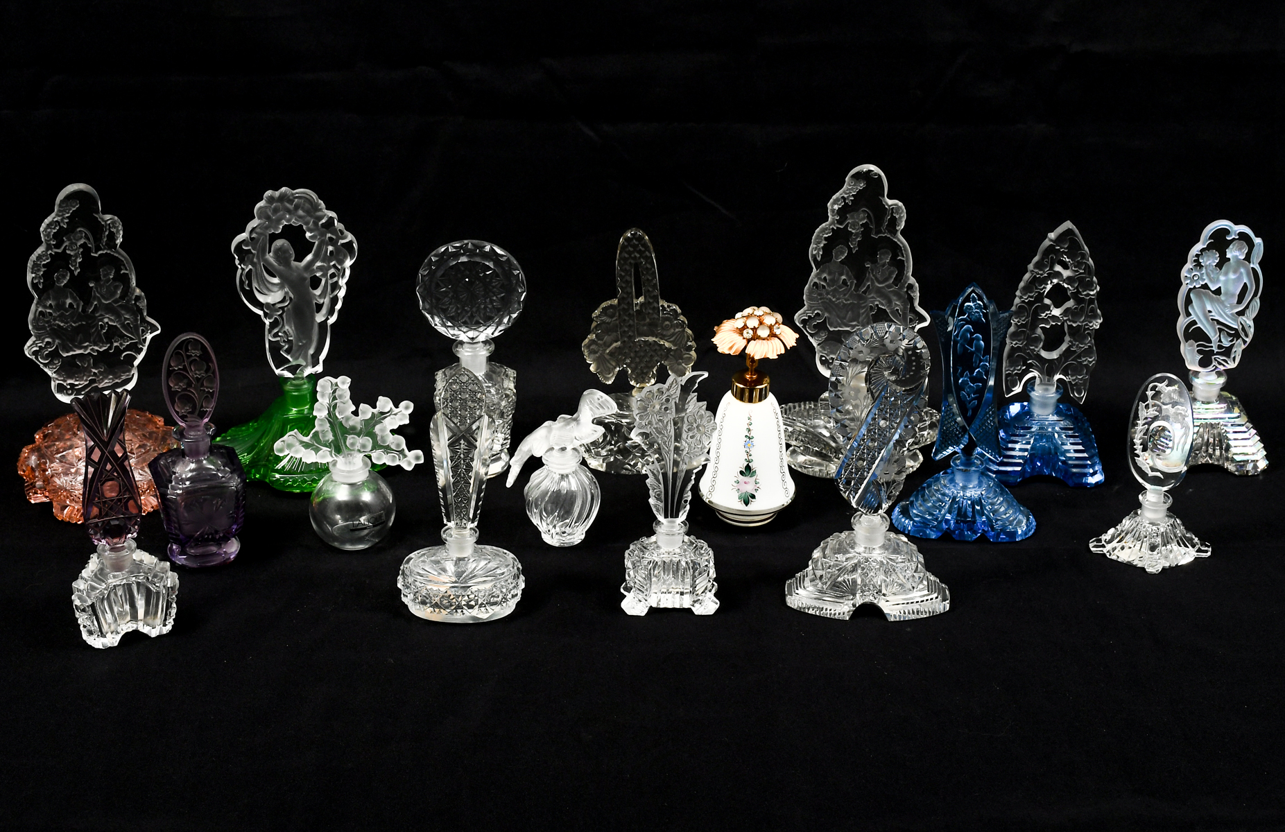 17 PC. VINTAGE GLASS PERFUME