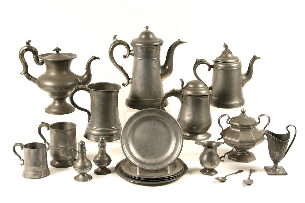 (17 PCS) EARLY PEWTER - Including