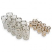 (17 PCS) MID CENTURY GLASSWARE