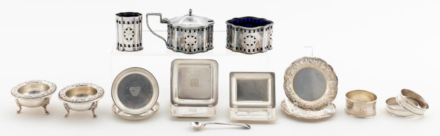 17 PCS, SILVER TABLEWARES INCLUDING