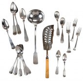 17 PIECES AMERICAN SILVER FLAT