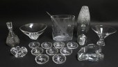 17 PIECES GLASS, STEUBEN, BACC