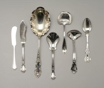 17 pieces sterling silver flatware: