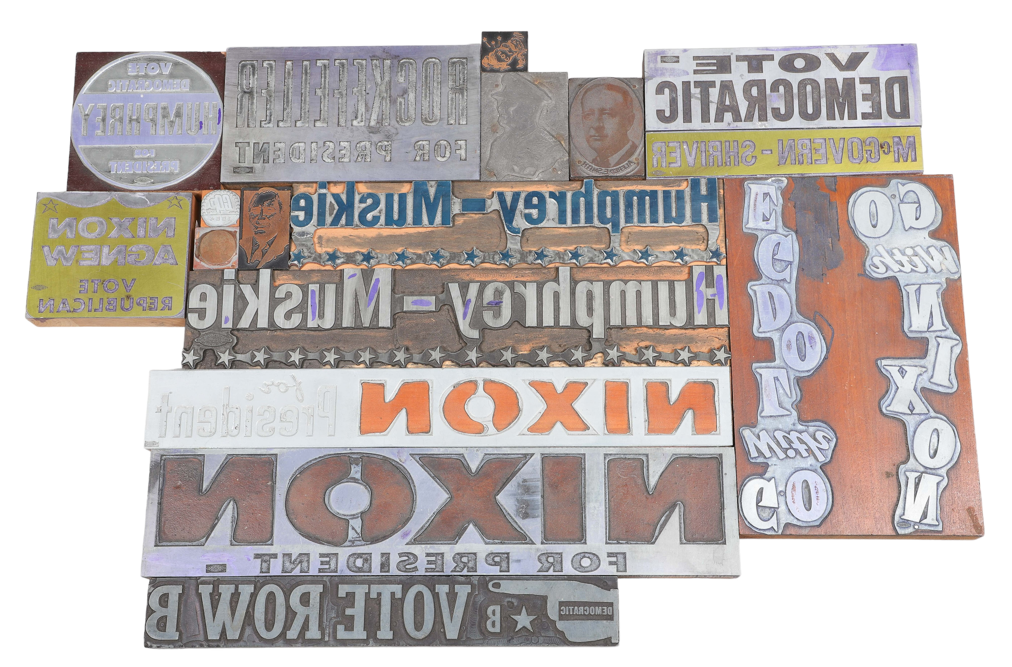 (17) Political printing plates,