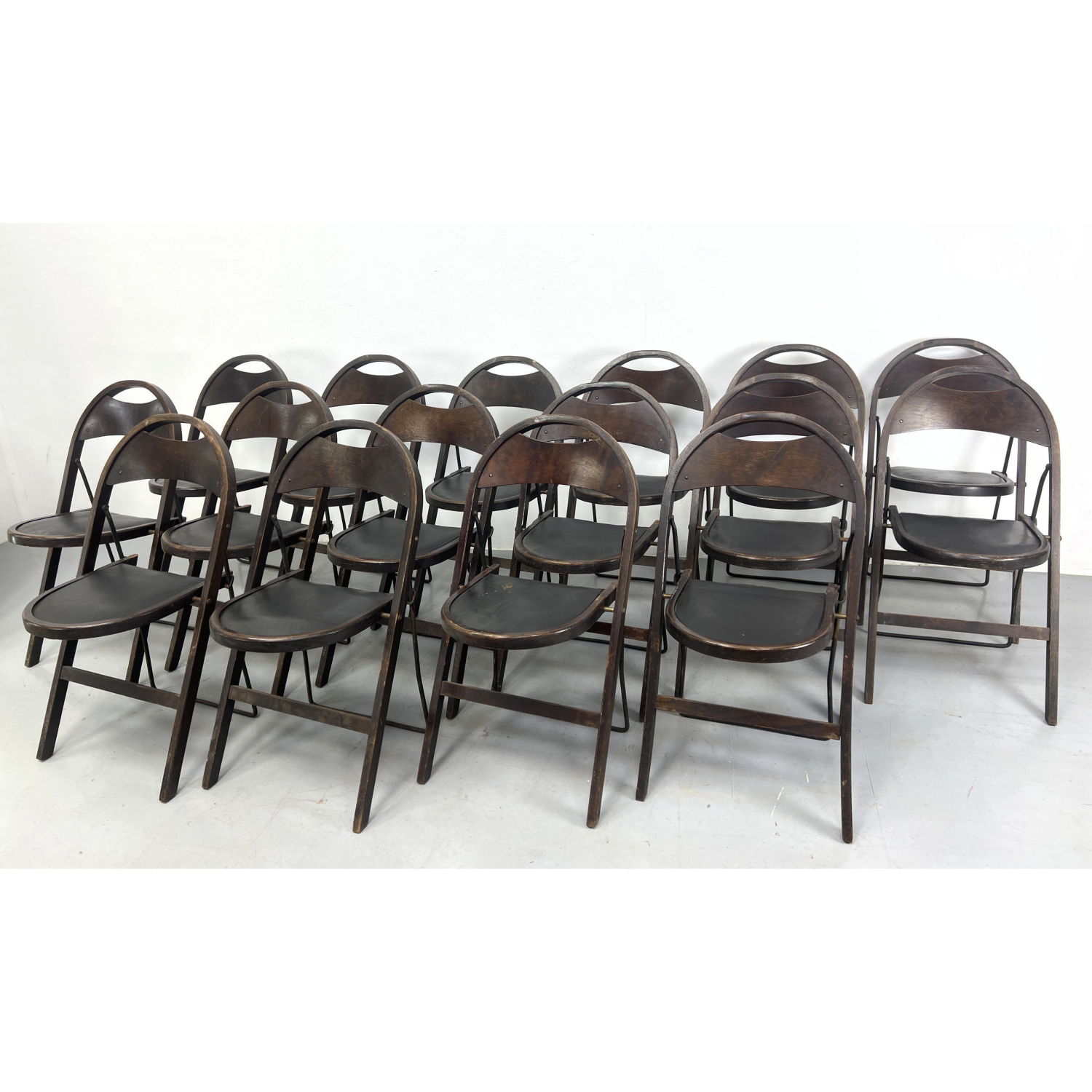 17 STAKMORE antique wood folding