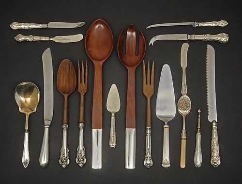 17 STERLING HANDLED SERVING