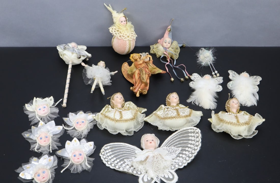 17 VINTAGE ANGELS AND ORNAMENTS17