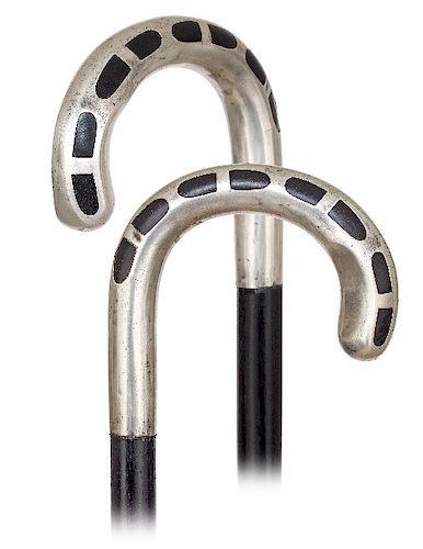 170. ART DECO SILVER CANE -CA. 1920