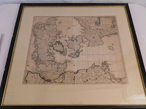 1706 DANIA REGNUM MAP BY