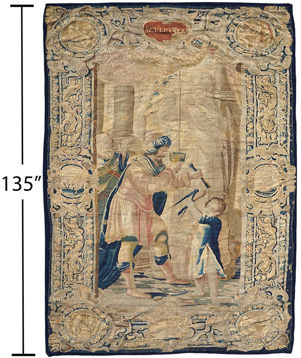 17/18TH C. LARGE FLEMISH TAPESTRY